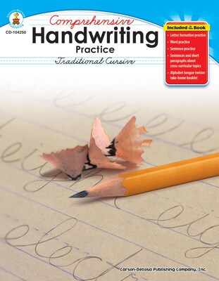 Carson-Dellosa Comprehensive Handwriting Practice: Traditional Cursive Resource Book