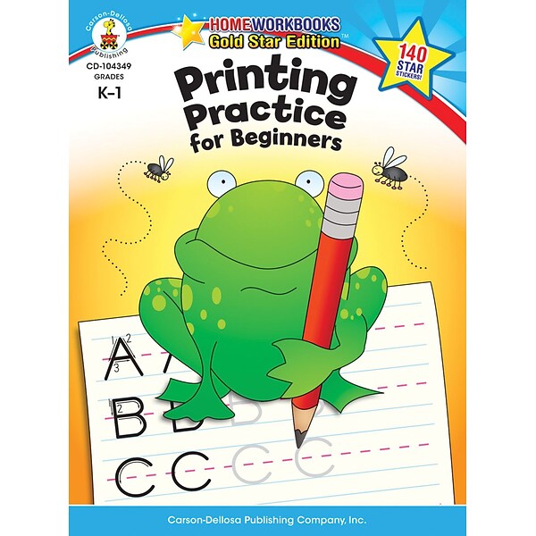 Carson-Dellosa Printing Practice for Beginners Resource Book
