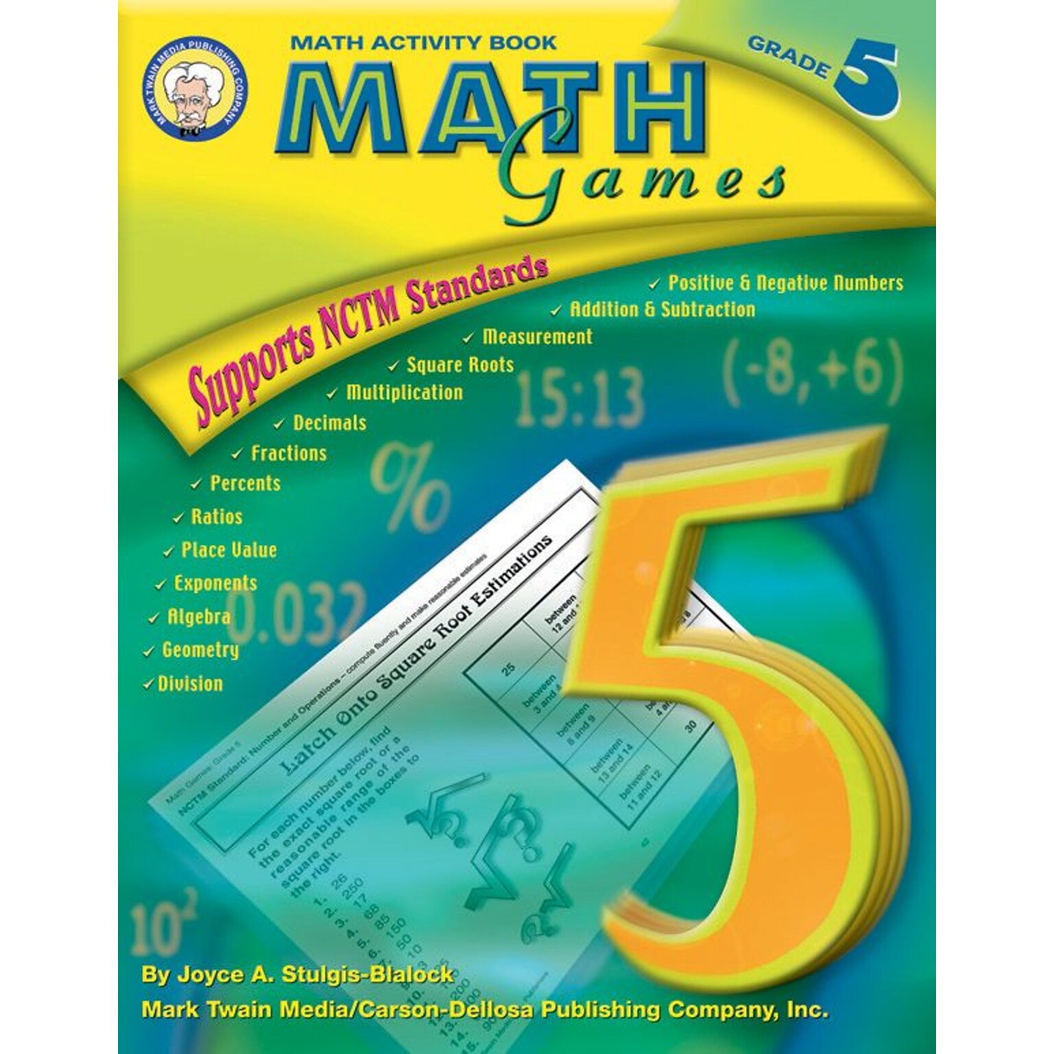 Mark Twain Math Games Resource Book, Grade 5, 64 Pages (CD-404001)