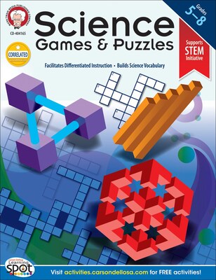 Science Games and Puzzles Resource Book, Grades 5 - 8 (404165)