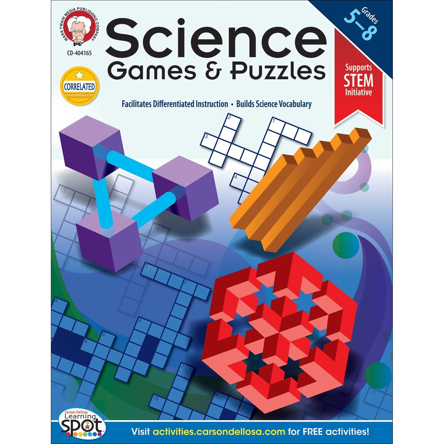 Science Games and Puzzles Resource Book, Grades 5 - 8 (404165)