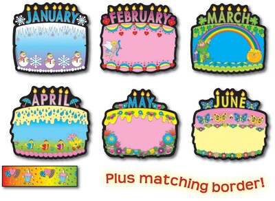 Carson Dellosa, Birthday Cakes Bulletin Board Set, Grades PK - 5 (1726)