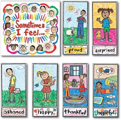 Carson-Dellosa Kid-Drawn Emotions Bulletin Board Set