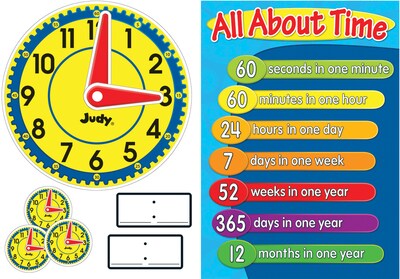 Carson-Dellosa Judy® Clock Bulletin Board Set, 34/Pk