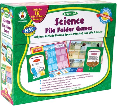 Carson-Dellosa Science File Folder Games, Grades 2 - 3