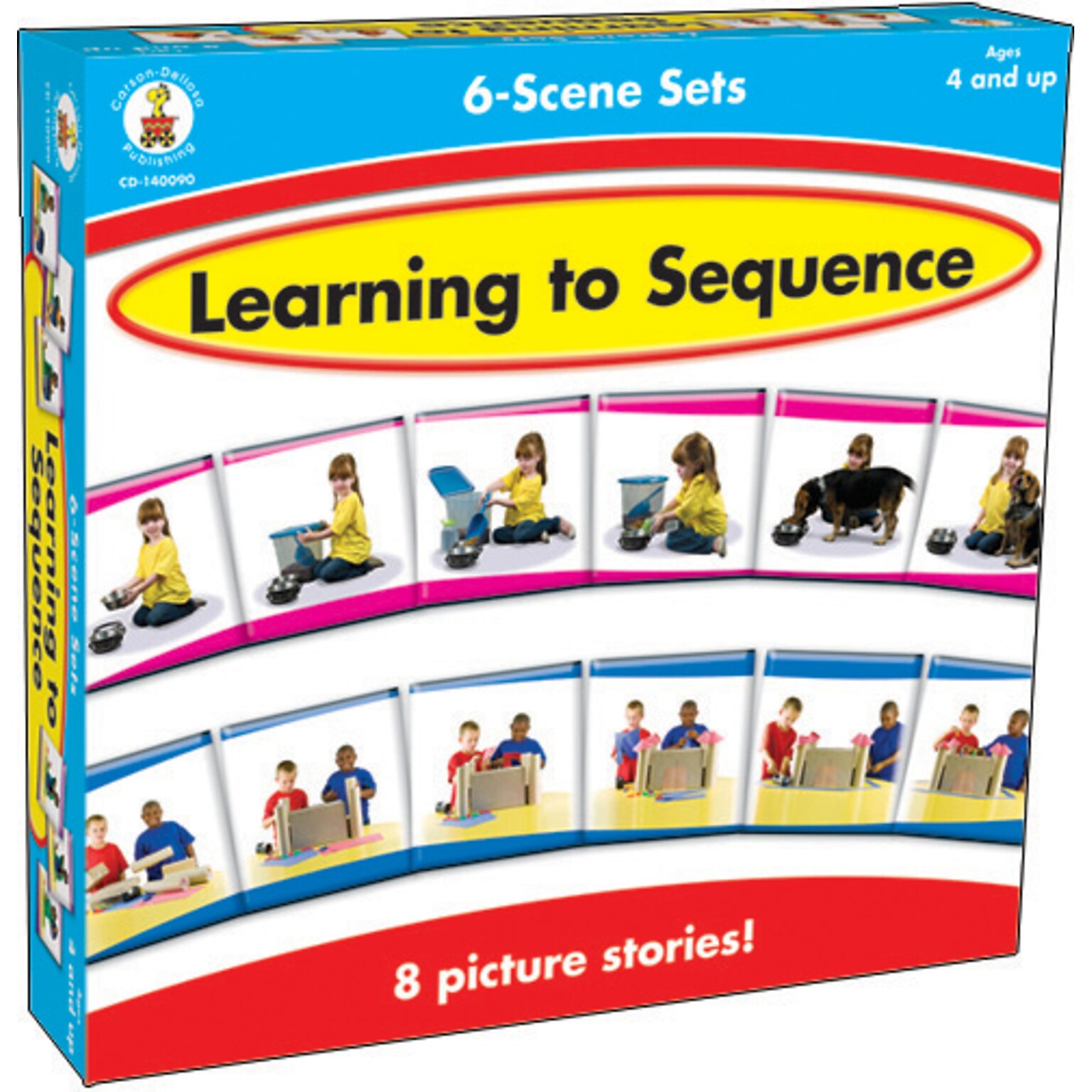 Learning to Sequence 6-Scene Board Game, Ages 4 and up