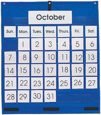 Carson-Dellosa Monthly Calendar Pocket Chart