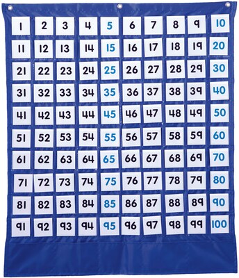 Deluxe Hundred Board Pocket Chart, All Grades
