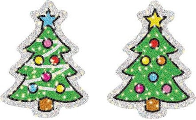 Carson-Dellosa Christmas Trees Dazzle™ Stickers