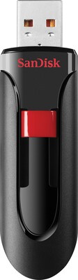 SanDisk Cruzer Glide 64GB USB 2.0 Type A Flash Drive, Black/Red (SDCZ60-064G-A46)