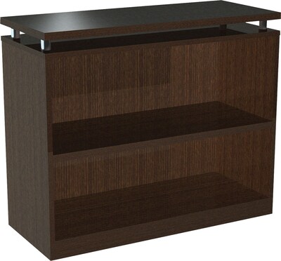 Alera® 2-Shelf SedinaAG Series Woodgrain Laminate Bookcase; Espresso