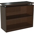 Alera® 2-Shelf SedinaAG Series Woodgrain Laminate Bookcase; Espresso