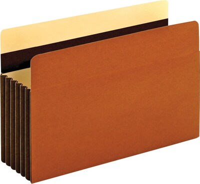Pendaflex Reinforced File Pocket, 7 Expansion, Legal Size, Redrope, 5/Box (GLW15446HD)