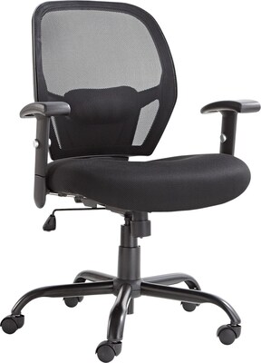 Merix450 Series Mesh Big/Tall Mid-Back Swivel/Tilt Chair, Black