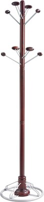Safco® Eight Hook Wood/Steel Modern Costumer; Mahogany