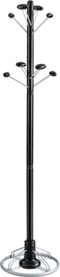 Safco® Eight Hook Wood/Steel Modern Costumer; Black
