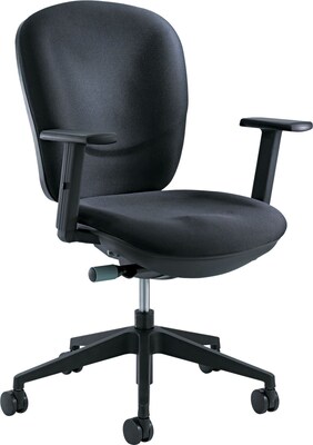 Safco Rae Fabric Synchro-Tilt Task Chair, Black (7205BL)