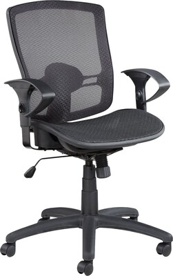 Alera Etros Series Mesh Back Fabric Task Chair, Black (ALEET4218)