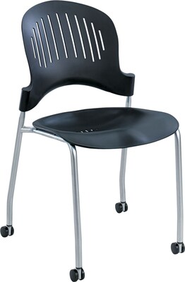 Safco® Zippi Plastic Stack Chair; 33 1/2H x 18 3/4W x 21 1/2D; Black