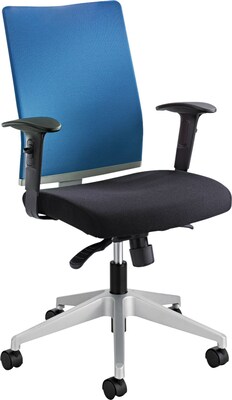 Safco® Tez Fabric Manager Synchro-Tilt Task Chair; Black/Blue
