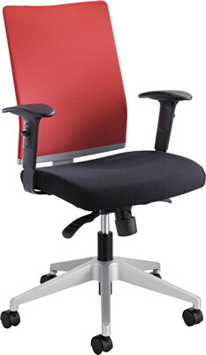 Safco® Tez? Fabric Manager Synchro-Tilt Task Chair; Black/Red
