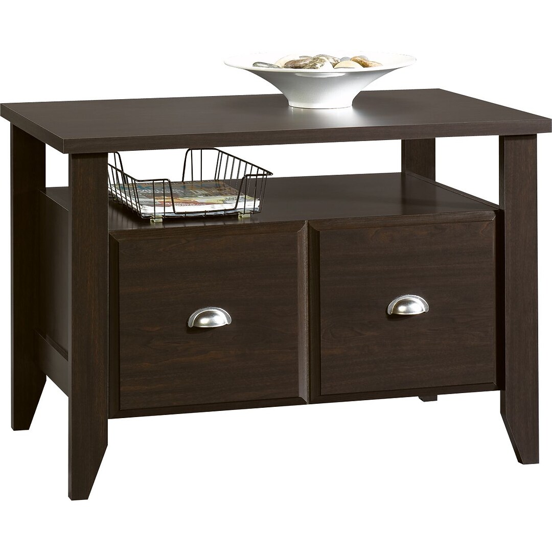 Sauder Shoal Creek Utility Stand Letter 2 Drawer Jamocha Wood 24 1 4 H X 35 1 4 W X 20 5 8 D Quill Com