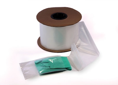 3 x 8 Layflat Poly Bags, Bags on a Roll, 2 Mil, Clear, 1250/Roll (2619)