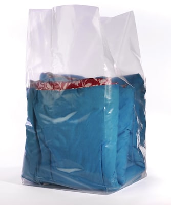 12 x 8 x 24 Gusseted Poly Bags, 2 Mil, Clear, 500/Carton (1605)