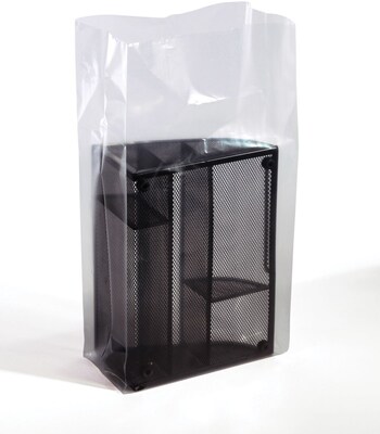8 x 4 x 18 Gusseted Poly Bags, 3 Mil, Clear, 1000/Carton (1710)