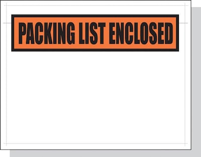 Laddawn Packing List Envelopes , 7 x 5.5, Orange, 1000/Case (3880)