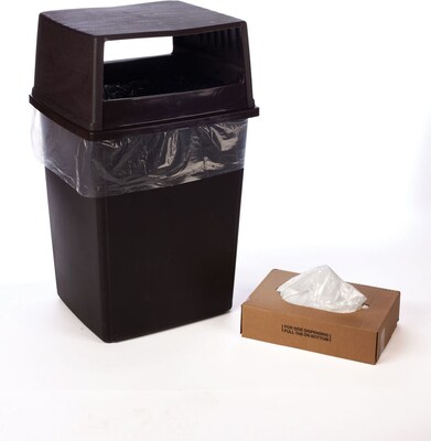 Laddawn Heavyweight 55-60 Gallon Trash Bags, Low Density, 3 Mil, Clear, 100/Carton