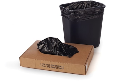 Laddawn Heavyweight 7-10 Gallon Trash Bags, Low Density, 2 Mil, Black, 15  x 9 x 24 500 Bags/Carto