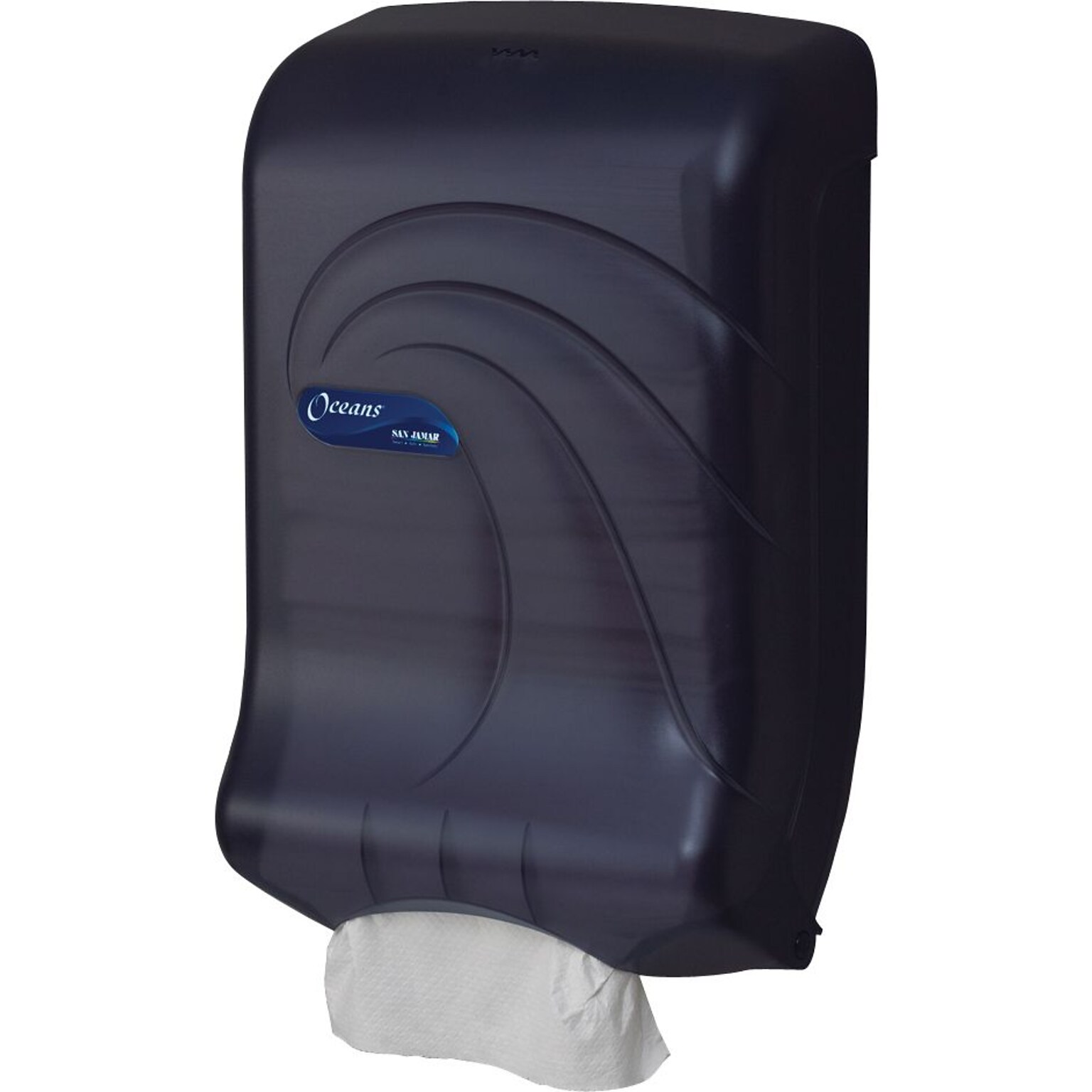 San Jamar Oceans Ultrafold Towel Dispenser, 18 x 11-3/4 x 6-1/4, Black Pearl (SJMT1790TBK)
