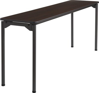 Iceberg Maxx Legroom Rectangular Folding Table, Walnut, 29 1/2H x 72W x 18D