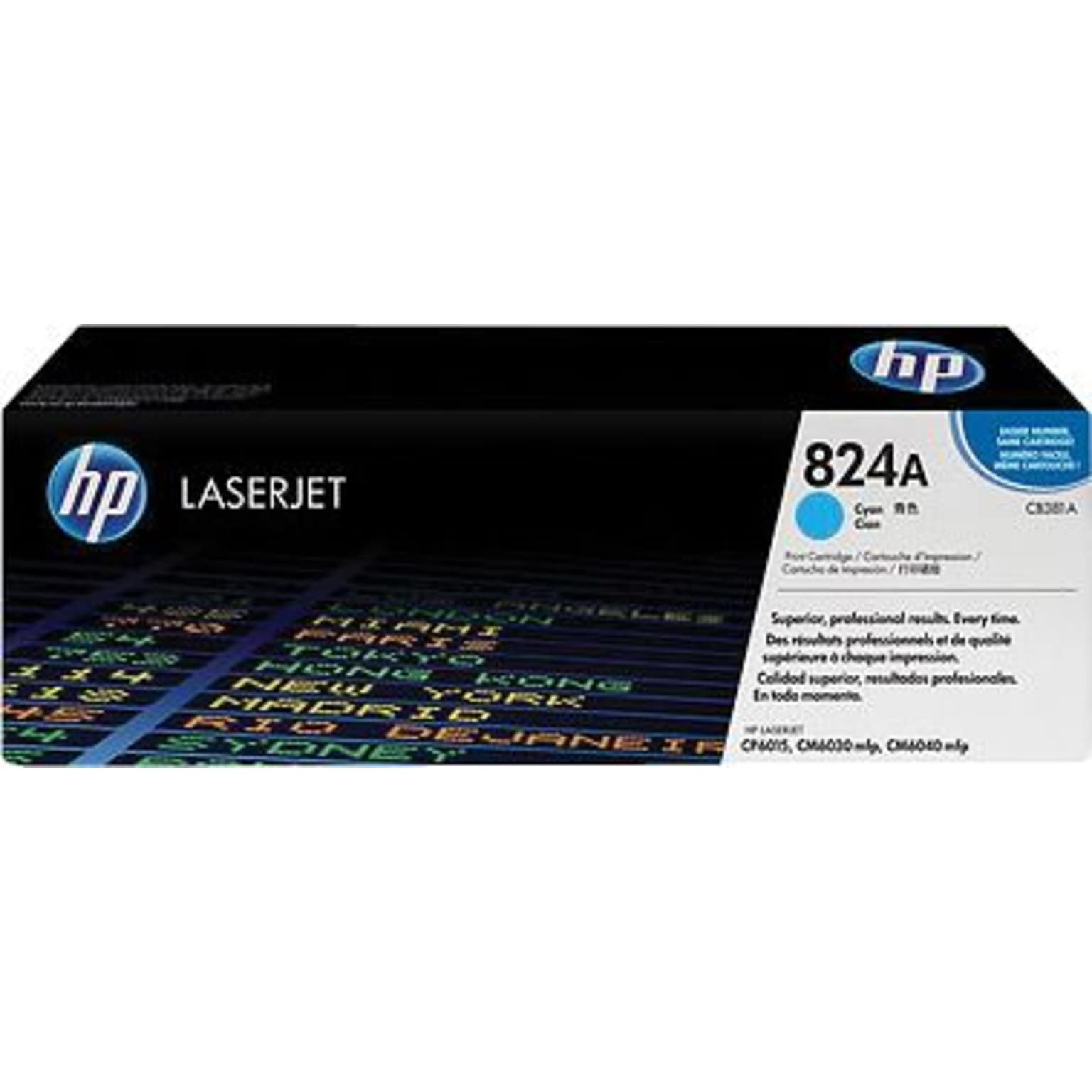 HP 824A Cyan Standard Yield Toner Cartridge (CB381A)