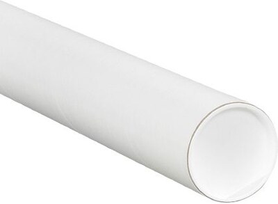 Mailing Tubes, White, 3 x 42, 24/Pack