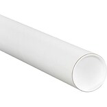 Mailing Tubes, White, 3 x 42, 24/Pack