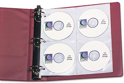 C-Line CD Holder Refill, 5 Pages/Pack, Clear (CLI61948)