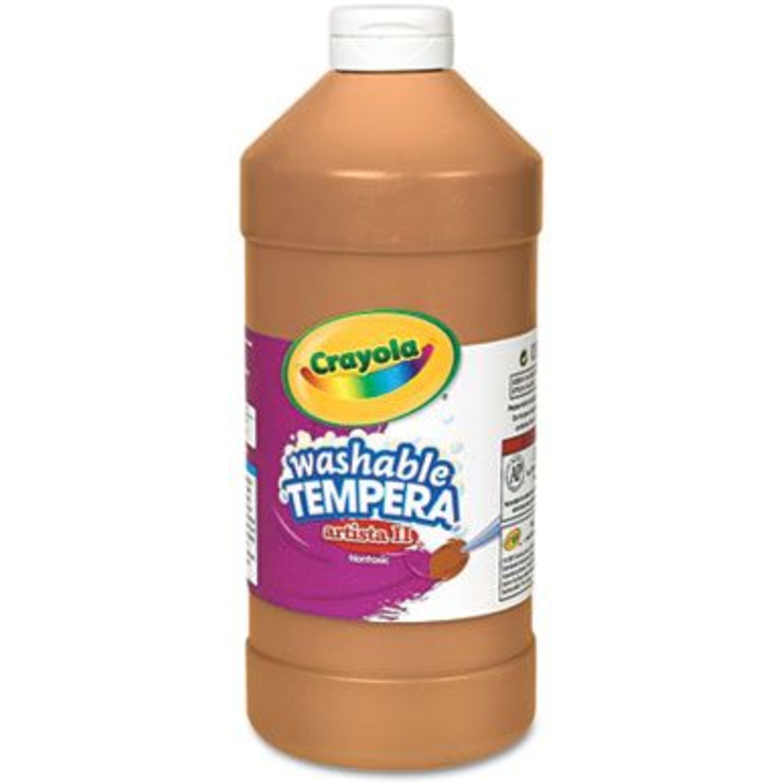 Tempera Paint, Economy, Brown, Quart Bottle