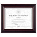 Dax Two-Tone Desk/Wall Document Frame, Rosewood/Black, 8 1/2 x 11