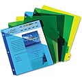 Preprinted Six-Tab Double Pocket Dividers, 11 x 8-1/2, 1-6, Assorted