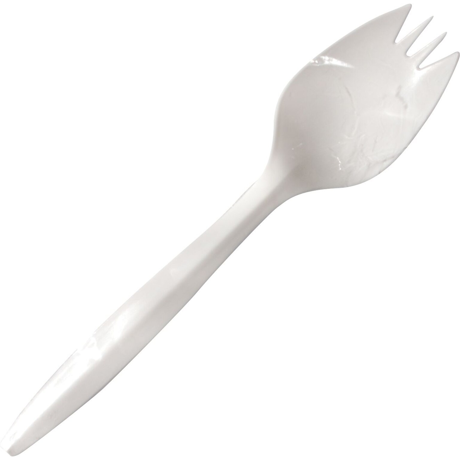 Berkley Square Individually Wrapped Plastic Sporks, Medium Weight, White, 1,000/Pk