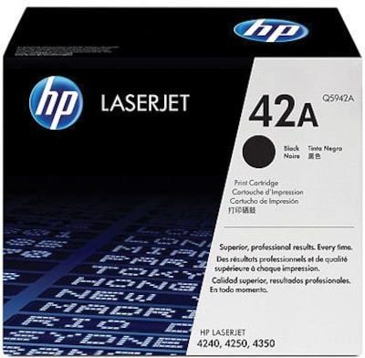 HP 42A Black Standard Toner Cartridge  (Q5942A)