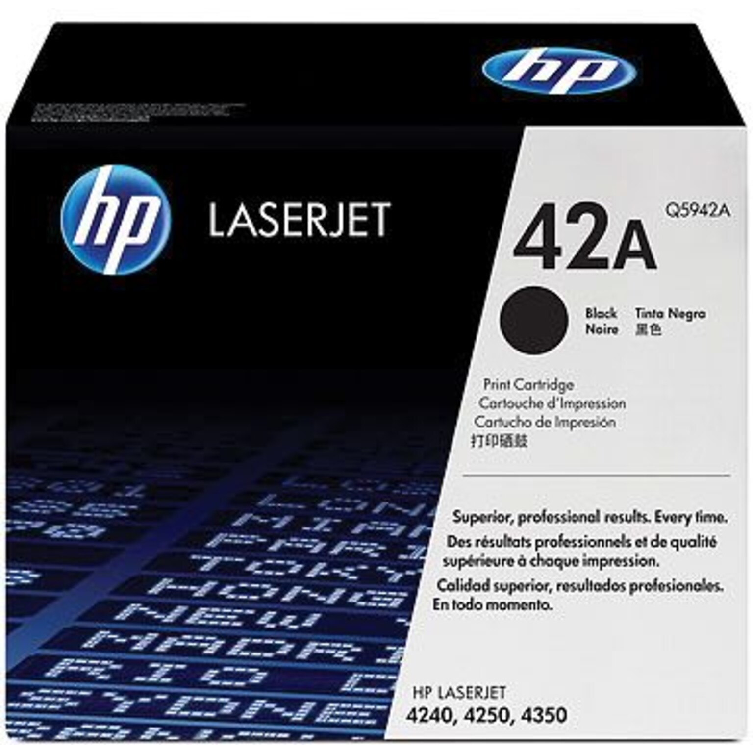 HP 42A Black Standard Toner Cartridge  (Q5942A)