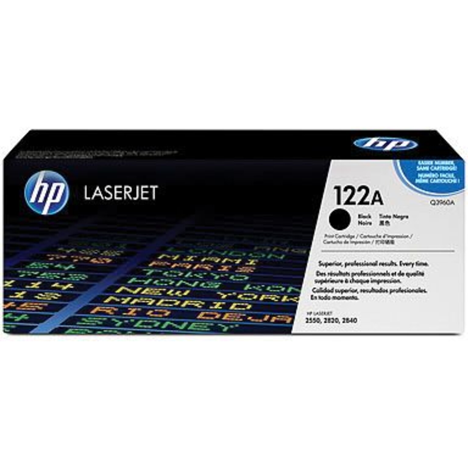 HP 122A Black Toner Cartridge, High Yield (Q3960A)
