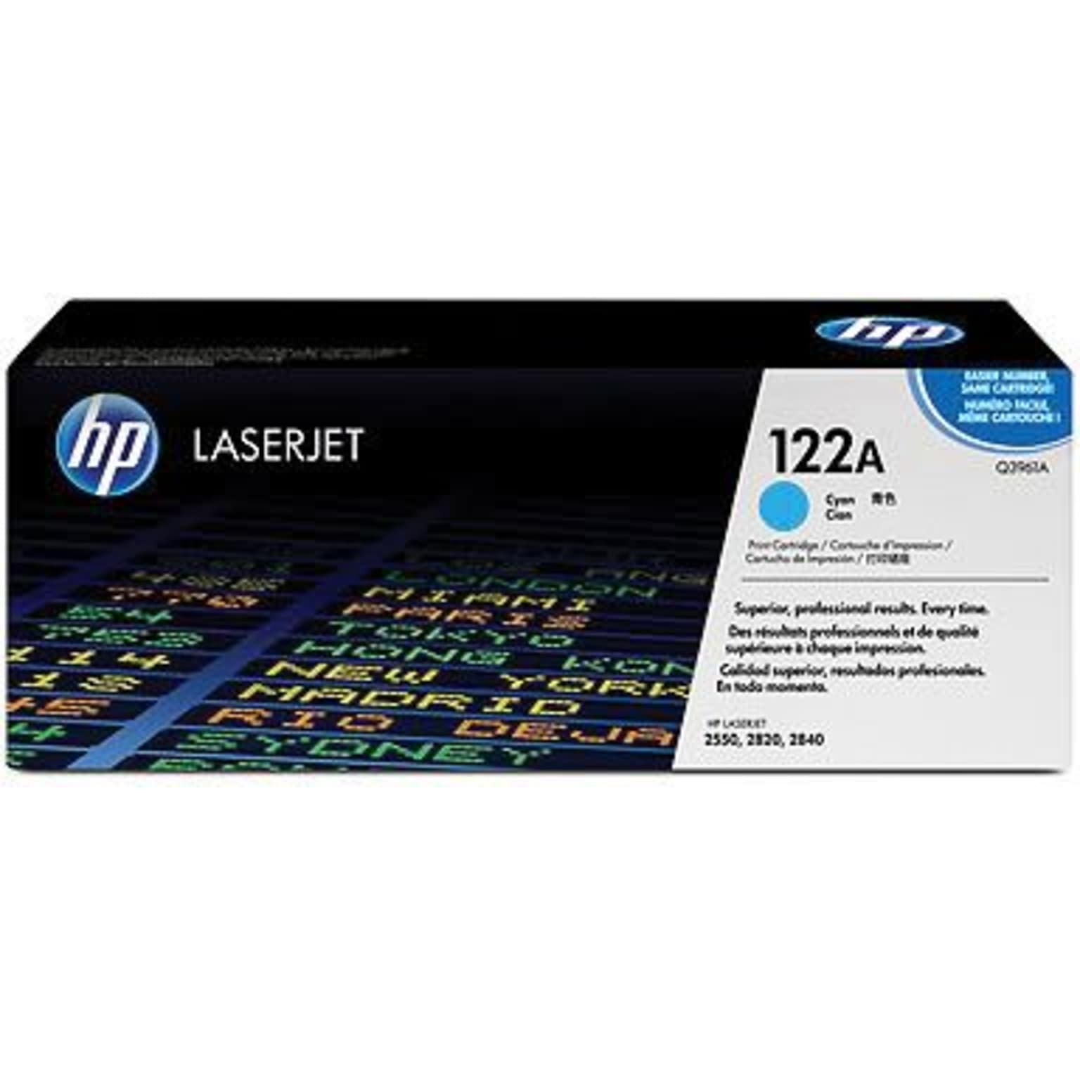HP 122A Cyan High Yield Toner Cartridge (Q3961A)