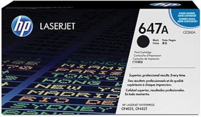 HP 647A Black Standard Yield Toner Cartridge (CE260A)