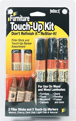 Master ReStor-It® Furniture Touch-Up Kit, Assorted Wood Grain Touch-Up Markers and Filler Sticks