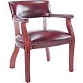 Alera® Traditional Vinyl Guest Chairs, Arm Chair