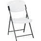 Rough 'n' Ready Polyethylene Folding Chair with Steel Frame, Platinum